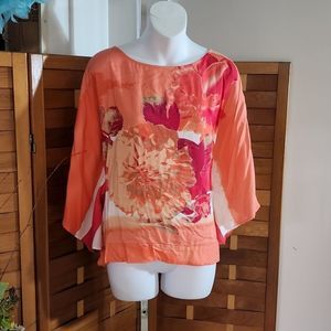 Cato brand  tropical design blouse